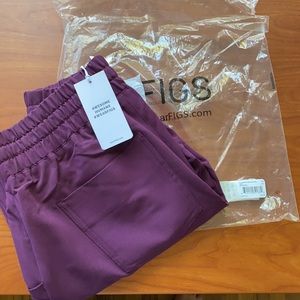 Figs High Waisted Zamora Jogger Scrub Pants - Deep Purple